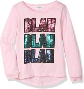 img 1 attached to 👚 Детская одежда для девочек: Флипдудлс с графическим аппликацией и пайетками, серый