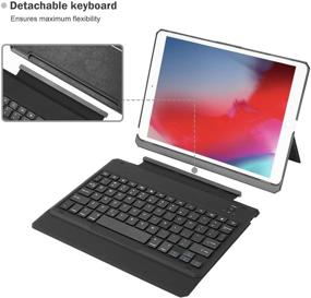 img 3 attached to Чехол ProCase Keyboard для iPad Air 3 10.5 2019 / iPad Pro 10.5 2017 - Съемная беспроводная клавиатура с многоуровневым стендом и умным чехлом