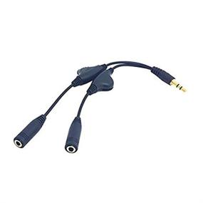 img 4 attached to 🎧 ATC Black Dual Volume Control Splitter 3.5mm Male Stereo to Double Female Audio Headphone Splitter Cable - Enhance Your Audio Experience with Ease!