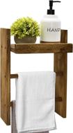 🧺 3-tier wall mounted towel rack with shelf, space-saving ladder towel holder and bar, storage rack with shelf for towels logo