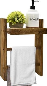 img 4 attached to 🧺 3-Tier Wall Mounted Towel Rack with Shelf, Space-Saving Ladder Towel Holder and Bar, Storage Rack with Shelf for Towels