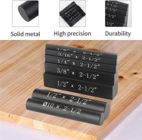img 1 attached to 📏 Precision Aluminum Setup Blocks Height Gauge Set: Ideal Router and Table Saw Accessories for Effortless Woodworking Set Up - Includes 7pcs Bars with Laser Engraved Size Markings