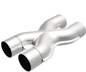 img 1 attached to 🔧 MagnaFlow Universal Tru-X Stainless Steel Pipe 10791 - Custom Exhaust Fitment for Long-lasting Performance: 2.5in Inlet/Outlet Diameter, 12in Overall Length, 8in Body Length, 7.38in Body Width