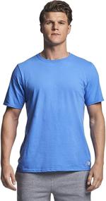 img 3 attached to Russell Athletic Men's Cotton Performance Short Sleeve T-Shirt: Optimal Comfort and Style for Active Men