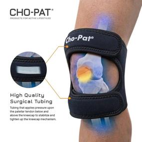 img 2 attached to ✨ Full Mobility and Pain Relief: Cho-Pat Dual Action Knee Strap for Arthritic Knees, Tendonitis, Meniscus Tears, and More - Black, Large, 1 Pair