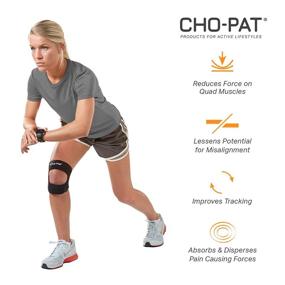 img 1 attached to ✨ Full Mobility and Pain Relief: Cho-Pat Dual Action Knee Strap for Arthritic Knees, Tendonitis, Meniscus Tears, and More - Black, Large, 1 Pair