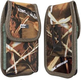 img 4 attached to 📱 BOMEA Holsters: Rugged Nylon Belt Case for iPhone 11 Pro Max, Xs Max, 6/6s/7/8 Plus - Camo Design Compatible with Other Phone Cases