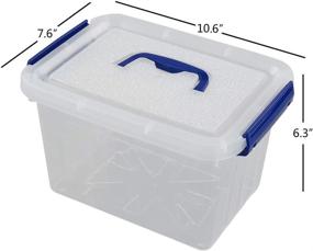 img 3 attached to 📦 6 Quart Clear Latch Storage Box with Handle and Latches - Pack of 4