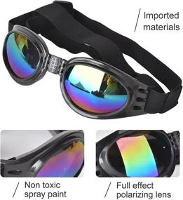 img 2 attached to BOUSECK Dog Sunglasses Goggles for Medium/Large Dogs - Waterproof, Windproof, UV Protected