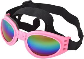 img 4 attached to BOUSECK Dog Sunglasses Goggles for Medium/Large Dogs - Waterproof, Windproof, UV Protected