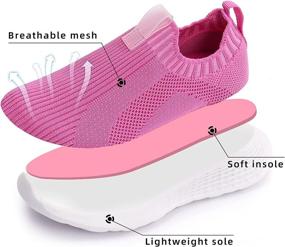 img 2 attached to 👟 ZHILETAO Lightweight Mesh Slip-on Sneakers for Boys, Girls, Toddlers and Kids - Casual Walking Shoes, Breathable Tennis Shoes, Running Shoes