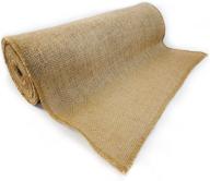 🎀 high-quality richcraft 12&quot; x 10yd no-fray burlap roll with finished edges - versatile and durable fabric for weddings, table runners, placemats, crafts - mess-free decorative solution! logo