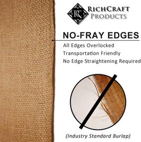 img 1 attached to 🎀 High-Quality Richcraft 12&quot; x 10yd NO-FRAY Burlap Roll with Finished Edges - Versatile and Durable Fabric for Weddings, Table Runners, Placemats, Crafts - Mess-Free Decorative Solution!