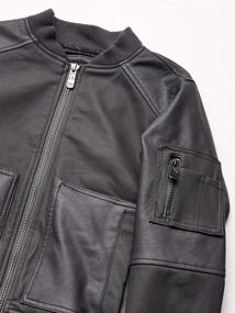 img 2 attached to 💼 Dark Charcoal Textured Leather Boys' Clothing by Urban Republic