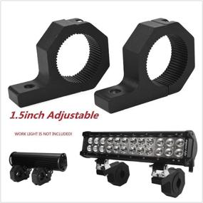 img 1 attached to Lumitek LED Light Bar Clamp Mounting Kit with Tube & Roof Roll Cage Holder - Horizontal Bar Clamp Mounts for Off-Road Lights (1"/ 1.5"/ 1.75"/ 2") - Perfect for LED and HID Lighting