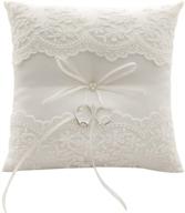 🏖️ bodosac awtlife lace pearl wedding ring pillow cushion bearer - perfect for beach weddings! логотип
