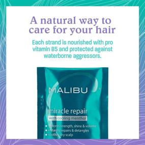 img 1 attached to Malibu C Miracle Repair Wellness Reconstructor: Охлаждающая формула с ментолом и мятой-эвкалиптусом для восстановления волос - 0,4 жидких унций