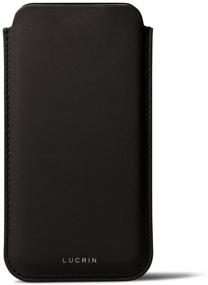 img 3 attached to Lucrin - Classic Case Cover Sleeve Compatible With IPhone 11 Pro/IPhone Xs/IPhone X And Wireless Charging - Dark Brown - Genuine Leather