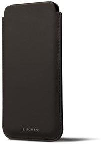 img 2 attached to Lucrin - Classic Case Cover Sleeve Compatible With IPhone 11 Pro/IPhone Xs/IPhone X And Wireless Charging - Dark Brown - Genuine Leather