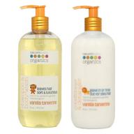 🌿 nature's baby shampoo and conditioner combo pack - tear-free, gentle formula for sensitive and problem skin - 2 pack of 16 oz, vanilla tangerine - all-natural hair care solution logo