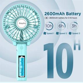 img 3 attached to 🌬️ Compact Mini Handheld Fan: EasyAcc Personal Cooling Fan with Lifetime Warranty, USB Rechargeable, Portable & Foldable for Travel, Office, and Home - Green