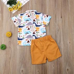 img 2 attached to 🦖 Gentleman-inspired Dinosaur Toddler Clothes: Boys' Bermuda Clothing Sets & Apparel