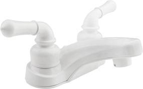 img 4 attached to Кран Dura Faucet DF-PL700C-WT для ванной комнаты в автодоме с классическими двумя ручками (белый)