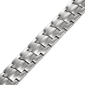 img 2 attached to 🔧 Adjustable Titanium Magnetic Therapy Bracelet for Arthritis Pain Relief by Willis Judd - Men's Edition