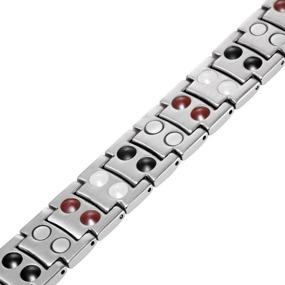 img 3 attached to 🔧 Adjustable Titanium Magnetic Therapy Bracelet for Arthritis Pain Relief by Willis Judd - Men's Edition