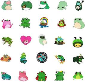 img 2 attached to 🐸 50Pcs Cute Frog Stickers: Vinyl Aesthetic Trendy Laptop Stickers for Teens - DIY Decoration Frog Sticker and Decals