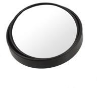 🚘 enhance your car's safety: uxcell car convex rear view blind spot mirror - 2" black logo