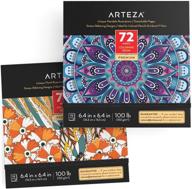 🌸 arteza adult coloring books: floral & mandala designs, pack of 2, 144 sheets, 6.4x6.4 inches, stress-relief art supplies logo