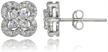 sterling silver zirconia clover earrings logo