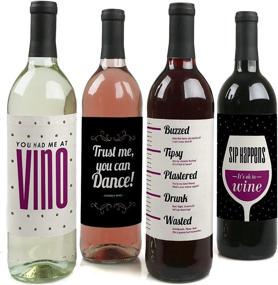 img 4 attached to Sip Happens - Hilarious Gift for Women - Wine Bottle Label Stickers - 4-Pack