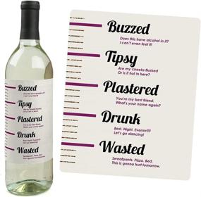 img 1 attached to Sip Happens - Hilarious Gift for Women - Wine Bottle Label Stickers - 4-Pack