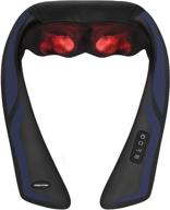 🏻 relax and rejuvenate anywhere: shiatsu neck and shoulder massager with heat - ultimate 3d deep tissue kneading for full body relief - perfect for home, office, or car use logo