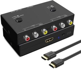 img 4 attached to Адаптер конвертера видео и аудио 2 AV в HDMI - 1080P/720P 2-портовый переключатель RCA Composite CVBS AV - поддержка переключения 4:3/16:9 - Для Sega Xbox PS2 PS3 N64 NGC SNES WII VHS VCR Camera DVD - Купить сейчас!