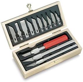 img 2 attached to 🔪 X-ACTO Knife Set - 3 Knives, 10 Blades, Carrying Case - All-in-One Solution