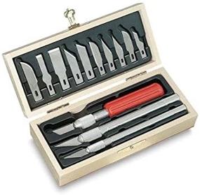 img 4 attached to 🔪 X-ACTO Knife Set - 3 Knives, 10 Blades, Carrying Case - All-in-One Solution