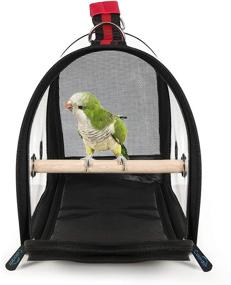 img 3 attached to Colorday Lightweight Bird Carrier - Travel Cage for Parrots (Medium 16 x 9 x 11, Red) - Patented Product: Top Bird Travel Solution