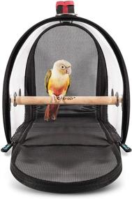 img 2 attached to Colorday Lightweight Bird Carrier - Travel Cage for Parrots (Medium 16 x 9 x 11, Red) - Patented Product: Top Bird Travel Solution