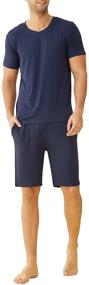 img 4 attached to 👕 Latuza Men's Short Sleeves Shorts Pajama: Comfortable & Stylish Loungewear