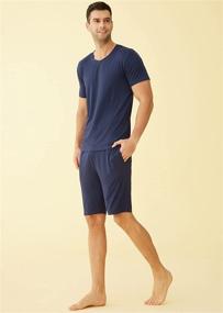 img 3 attached to 👕 Latuza Men's Short Sleeves Shorts Pajama: Comfortable & Stylish Loungewear