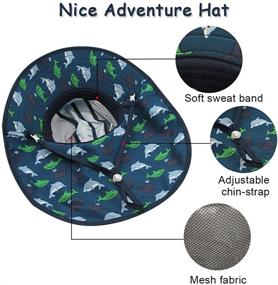 img 1 attached to 🦖 Adjustable Green Dinosaur Toddler Adventure Chin Strap - Boys' Accessories, Hats & Caps