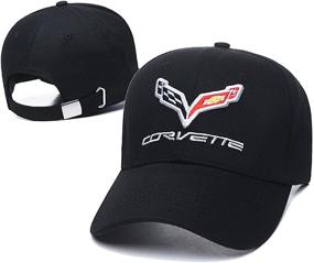 img 4 attached to Racing Apparel Sale: Corvette Logo Baseball Cap, Travel Cap, Racing Motor Cap - Perfect Fit for Corvette Car Accessories