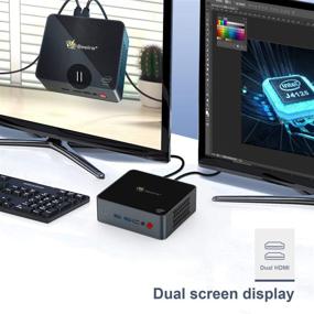 img 1 attached to 🖥️ Компьютер Beelink GK55 Mini PC: Windows10 Pro и Ubuntu, Intel Celeron J4125, 8 ГБ оперативной памяти DDR4L / 256 ГБ SSD, 4K, двойной гигабитный Ethernet, двухдиапазонный WiFi, авто-включение питания.
