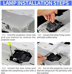 img 1 attached to 🔦 Replacement Projector Lamp for Epson PowerLite Home Cinema 1040 2045 2040 2030 S31+ W29 X36+ H719A EB-S04 EX7240 VS240 VS340 EX9200 740HD EX5250 VS345 - ELPLP88/V13H010L88 Lamp with Housing
