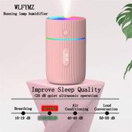 wlfymz car humidifier: colorful cool mini usb portable humidifier for a relaxing office, bedroom, and more - auto shut-off, 2 mist modes, super quiet (white) logo