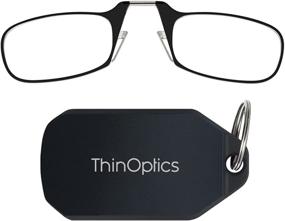 img 4 attached to 👓 Rectangular Reading Glasses with ThinOptics Keychain Case