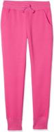 👖 girls' clothing: amazon essentials fleece jogger pants & capris in heather logo